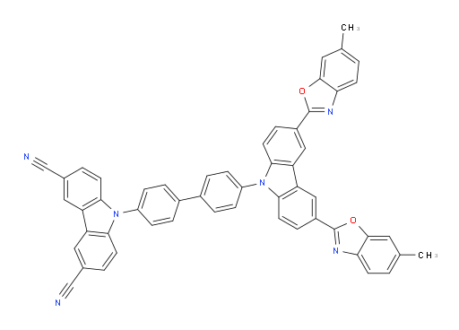 9-(4'-(3,6-bis(6-methylbenzo[d]oxazol-2-yl)-9H-carbazol-9-yl)-[1,1'-biphenyl]-4-yl)-9H-carbazole-3,6-dicarbonitrile