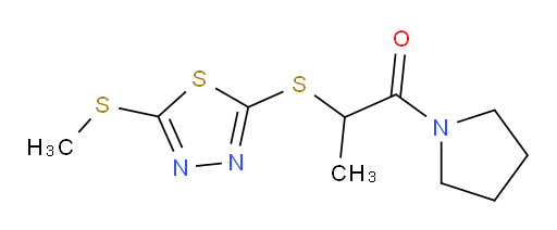 2-((5-(methylthio)-1,3,4-thiadiazol-2-yl)thio)-1-(pyrrolidin-1-yl)propan-1-one