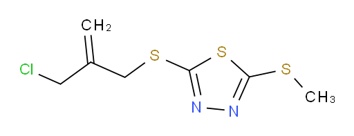 2-((2-(chloromethyl)allyl)thio)-5-(methylthio)-1,3,4-thiadiazole