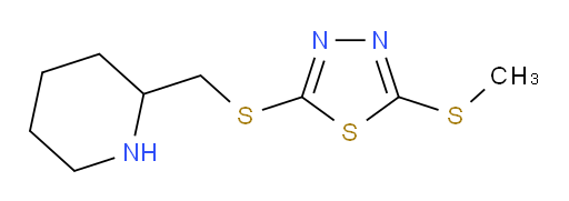 2-(methylthio)-5-((piperidin-2-ylmethyl)thio)-1,3,4-thiadiazole