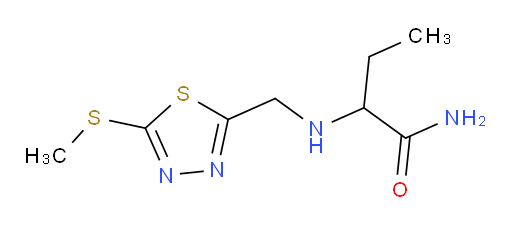 2-(((5-(methylthio)-1,3,4-thiadiazol-2-yl)methyl)amino)butanamide