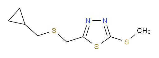 2-(((cyclopropylmethyl)thio)methyl)-5-(methylthio)-1,3,4-thiadiazole