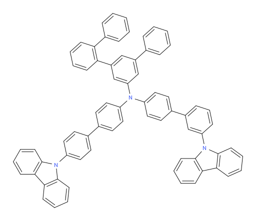 N-(3'-(9H-carbazol-9-yl)-[1,1'-biphenyl]-4-yl)-N-(4'-(9H-carbazol-9-yl)-[1,1'-biphenyl]-4-yl)-[1,1':2',1'':3'',1'''-quaterphenyl]-5''-amine
