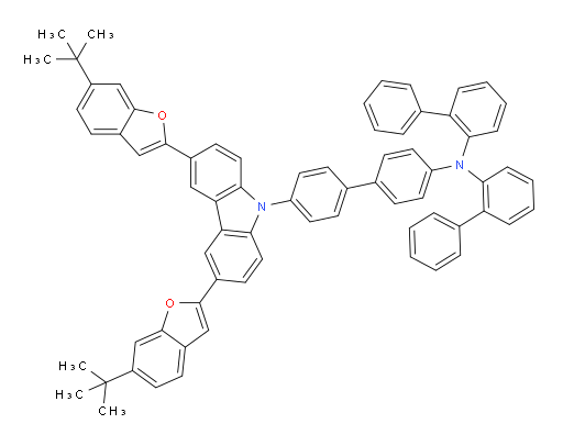N-([1,1'-biphenyl]-2-yl)-N-(4'-(3,6-bis(6-(tert-butyl)benzofuran-2-yl)-9H-carbazol-9-yl)-[1,1'-biphenyl]-4-yl)-[1,1'-biphenyl]-2-amine