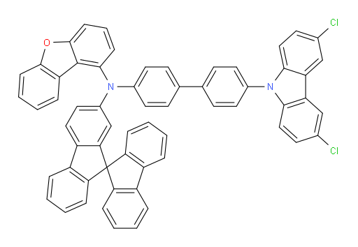 N-(9,9'-spirobi[fluoren]-7-yl)-N-(4'-(3,6-dichloro-9H-carbazol-9-yl)-[1,1'-biphenyl]-4-yl)dibenzo[b,d]furan-1-amine