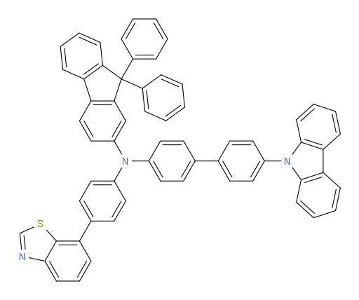 N-(4'-(9H-carbazol-9-yl)-[1,1'-biphenyl]-4-yl)-N-(4-(benzo[d]thiazol-7-yl)phenyl)-9,9-diphenyl-9H-fluoren-2-amine