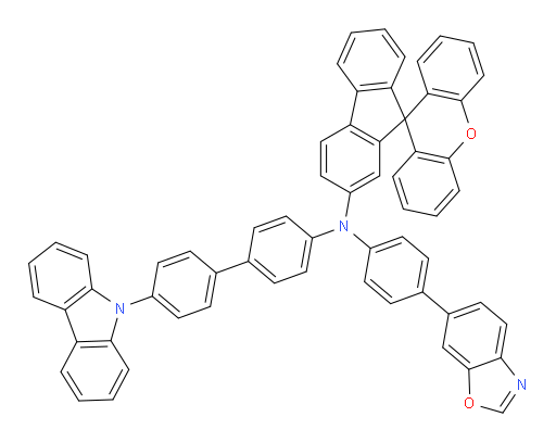 N-(4'-(9H-carbazol-9-yl)-[1,1'-biphenyl]-4-yl)-N-(4-(benzo[d]oxazol-6-yl)phenyl)spiro[fluorene-9,9'-xanthen]-2-amine