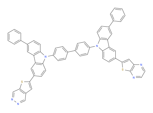 6-(6-phenyl-9-(4'-(3-phenyl-6-(thieno[2,3-d]pyridazin-2-yl)-9H-carbazol-9-yl)-[1,1'-biphenyl]-4-yl)-9H-carbazol-3-yl)thieno[2,3-b]pyrazine