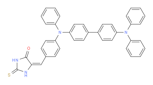 (E)-5-(4-((4'-(diphenylamino)-[1,1'-biphenyl]-4-yl)(phenyl)amino)benzylidene)-2-thioxoimidazolidin-4-one