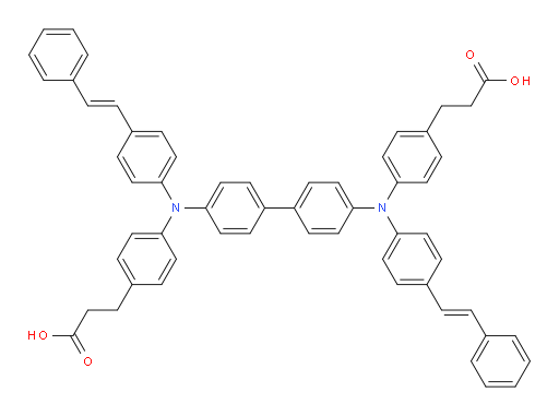 3,3'-(((E)-[1,1'-biphenyl]-4,4'-diylbis((4-((E)-styryl)phenyl)azanediyl))bis(4,1-phenylene))dipropanoic acid