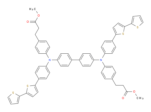 dimethyl 3,3'-(([1,1'-biphenyl]-4,4'-diylbis((4-([2,2'-bithiophen]-5-yl)phenyl)azanediyl))bis(4,1-phenylene))dipropanoate