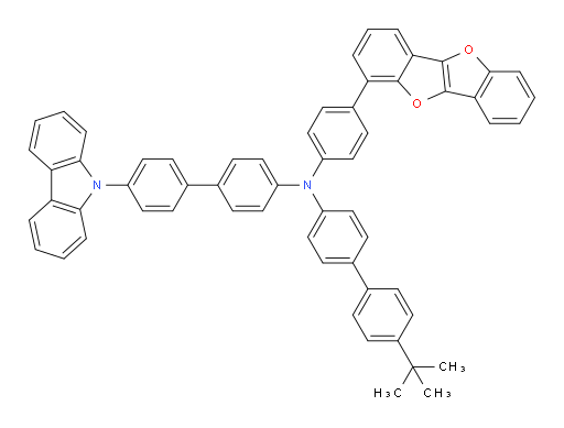 N-(4'-(9H-carbazol-9-yl)-[1,1'-biphenyl]-4-yl)-N-(4-(benzofuro[3,2-b]benzofuran-1-yl)phenyl)-4'-(tert-butyl)-[1,1'-biphenyl]-4-amine