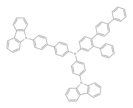 N-(4'-(9H-carbazol-9-yl)-[1,1'-biphenyl]-4-yl)-N-(4-(9H-carbazol-9-yl)phenyl)-[1,1':2',1'':4'',1'''-quaterphenyl]-5'-amine