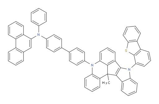 N-(4'-(9-(dibenzo[b,d]thiophen-4-yl)-13c-methyl-9,13c-dihydro-5H-indolo[3',2':4,5]cyclopenta[1,2,3-kl]acridin-5-yl)-[1,1'-biphenyl]-4-yl)-N-phenylphenanthren-9-amine
