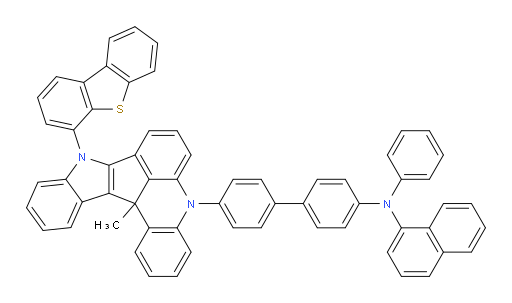 N-(4'-(9-(dibenzo[b,d]thiophen-4-yl)-13c-methyl-9,13c-dihydro-5H-indolo[3',2':4,5]cyclopenta[1,2,3-kl]acridin-5-yl)-[1,1'-biphenyl]-4-yl)-N-phenylnaphthalen-1-amine