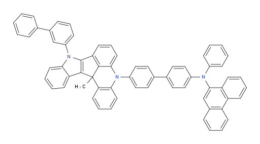 N-(4'-(9-([1,1'-biphenyl]-3-yl)-13c-methyl-9,13c-dihydro-5H-indolo[3',2':4,5]cyclopenta[1,2,3-kl]acridin-5-yl)-[1,1'-biphenyl]-4-yl)-N-phenylphenanthren-9-amine