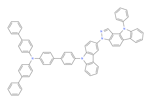 N,N-di([1,1'-biphenyl]-4-yl)-4'-(3-(10-phenylpyrazolo[4,3-a]carbazol-3(10H)-yl)-9H-carbazol-9-yl)-[1,1'-biphenyl]-4-amine