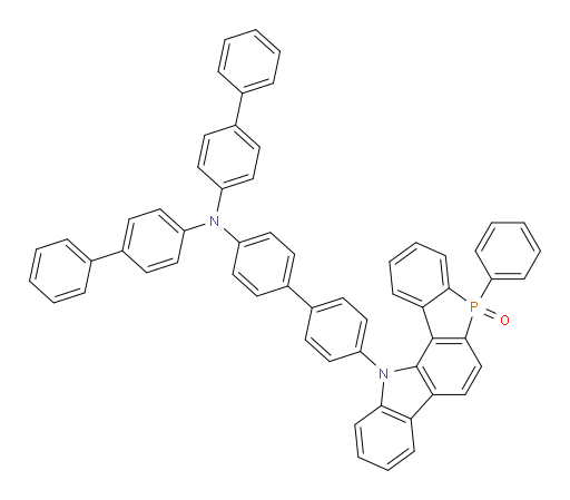 12-(4'-(di([1,1'-biphenyl]-4-yl)amino)-[1,1'-biphenyl]-4-yl)-5-phenyl-5,12-dihydrophosphindolo[3,2-a]carbazole 5-oxide