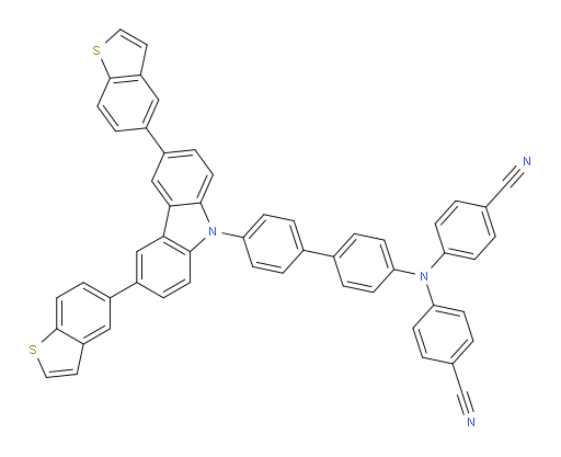 4,4'-((4'-(3,6-bis(benzo[b]thiophen-5-yl)-9H-carbazol-9-yl)-[1,1'-biphenyl]-4-yl)azanediyl)dibenzonitrile