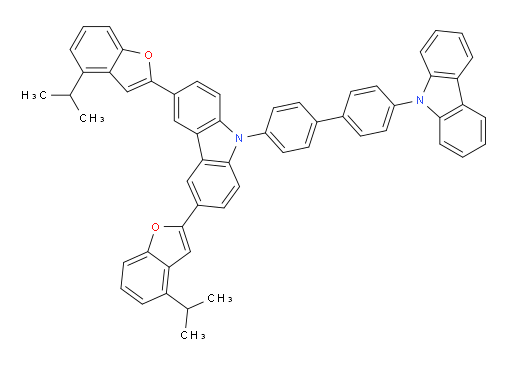 9-(4'-(9H-carbazol-9-yl)-[1,1'-biphenyl]-4-yl)-3,6-bis(4-isopropylbenzofuran-2-yl)-9H-carbazole