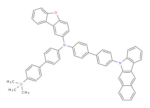 N-(4'-(5H-benzo[b]carbazol-5-yl)-[1,1'-biphenyl]-4-yl)-N-(4'-(trimethylsilyl)-[1,1'-biphenyl]-4-yl)dibenzo[b,d]furan-2-amine