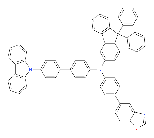N-(4'-(9H-carbazol-9-yl)-[1,1'-biphenyl]-4-yl)-N-(4-(benzo[d]oxazol-5-yl)phenyl)-9,9-diphenyl-9H-fluoren-3-amine