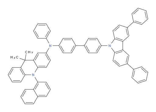 N-(4'-(3,6-diphenyl-9H-carbazol-9-yl)-[1,1'-biphenyl]-4-yl)-9,9-dimethyl-10-(naphthalen-1-yl)-N-phenyl-9,10-dihydroacridin-2-amine