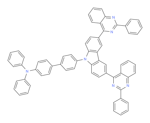 4'-(3,6-bis(2-phenylquinazolin-4-yl)-9H-carbazol-9-yl)-N,N-diphenyl-[1,1'-biphenyl]-4-amine