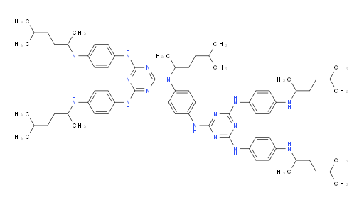 N2-(4-((4,6-bis((4-((5-methylhexan-2-yl)amino)phenyl)amino)-1,3,5-triazin-2-yl)amino)phenyl)-N2-(5-methylhexan-2-yl)-N4,N6-bis(4-((5-methylhexan-2-yl)amino)phenyl)-1,3,5-triazine-2,4,6-triamine