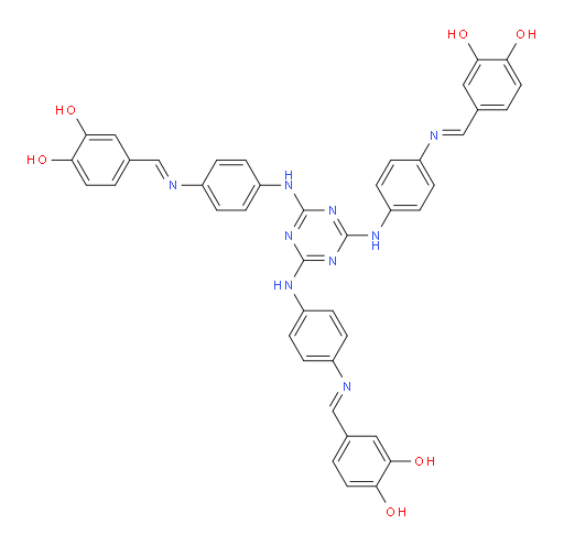 4,4',4''-(((((1,3,5-triazine-2,4,6-triyl)tris(azanediyl))tris(benzene-4,1-diyl))tris(azanylylidene))tris(methanylylidene))tris(benzene-1,2-diol)