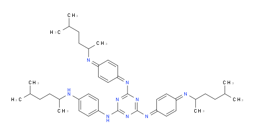 (N4E,N6E)-N2-(4-((5-methylhexan-2-yl)amino)phenyl)-N4,N6-bis((E)-4-((5-methylhexan-2-yl)imino)cyclohexa-2,5-dien-1-ylidene)-1,3,5-triazine-2,4,6-triamine