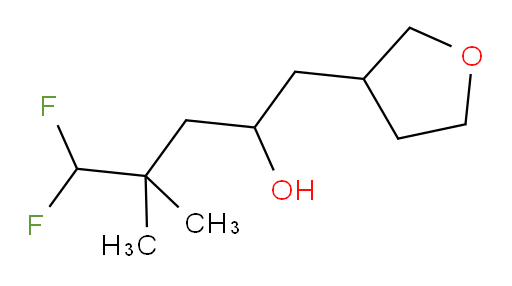5,5-difluoro-4,4-dimethyl-1-(tetrahydrofuran-3-yl)pentan-2-ol