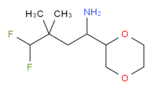 1-(1,4-dioxan-2-yl)-4,4-difluoro-3,3-dimethylbutan-1-amine