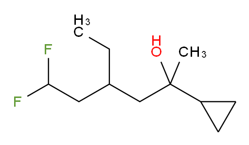2-cyclopropyl-4-ethyl-6,6-difluorohexan-2-ol
