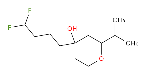 4-(4,4-difluorobutyl)-2-isopropyltetrahydro-2H-pyran-4-ol