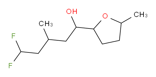 5,5-difluoro-3-methyl-1-(5-methyltetrahydrofuran-2-yl)pentan-1-ol