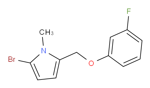 2-bromo-5-((3-fluorophenoxy)methyl)-1-methyl-1H-pyrrole
