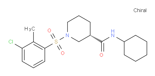 (3S)-1-[(3-Chloro-2-methylphenyl)sulfonyl]-N-cyclohexylpiperidine-3-carboxamide