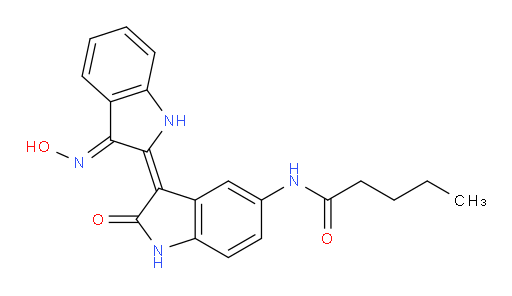 N-[3-[1,3-Dihydro-3-(hydroxyimino)-2H-indol-2-ylidene]-2,3-dihydro-2-oxo-1H-indol-5-yl]pentanamide (ACI)