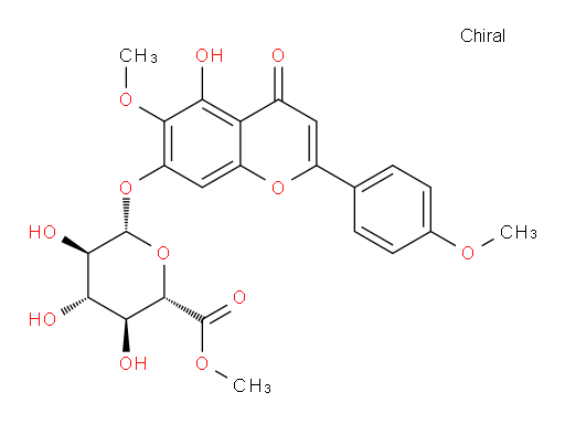 β-D-Glucopyranosiduronic acid, 5-hydroxy-6-methoxy-2-(4-methoxyphenyl)-4-oxo-4H-1-benzopyran-7-yl, methyl ester (9CI, ACI)