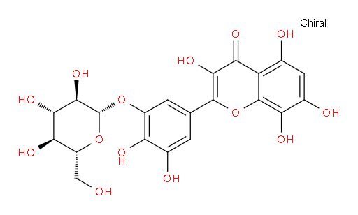 2-[3-(β-D-Glucopyranosyloxy)-4,5-dihydroxyphenyl]-3,5,7,8-tetrahydroxy-4H-1-benzopyran-4-one (ACI)