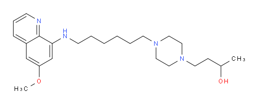 4-[6-[(6-Methoxy-8-quinolinyl)amino]hexyl]-α-methyl-1-piperazinepropanol (ACI)