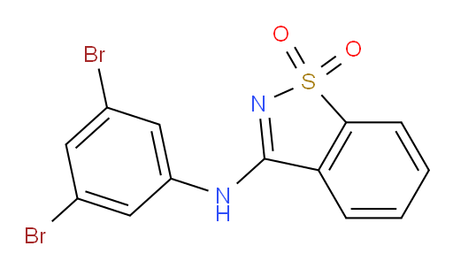 1,2-Benzisothiazol-3-amine, N-(3,5-dibromophenyl)-, 1,1-dioxide (ACI)
