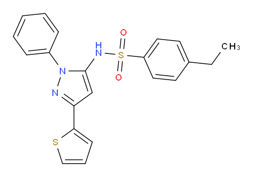 4-Ethyl-N-[1-phenyl-3-(2-thienyl)-1H-pyrazol-5-yl]benzenesulfonamide (ACI)