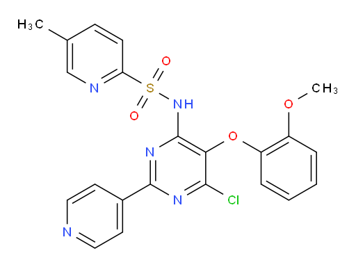 N-[6-Chloro-5-(2-methoxyphenoxy)-2-(4-pyridinyl)-4-pyrimidinyl]-5-methyl-2-pyridinesulfonamide (ACI)