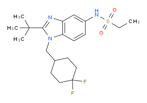 N-[1-[(4,4-Difluorocyclohexyl)methyl]-2-(1,1-dimethylethyl)-1H-benzimidazol-5-yl]ethanesulfonamide (ACI)