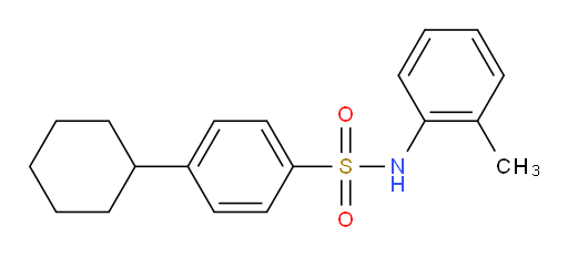 4-Cyclohexyl-N-(2-methylphenyl)benzenesulfonamide (ACI)