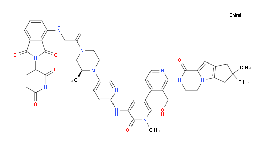 2-(2,6-Dioxo-3-piperidinyl)-4-[[2-[(3S)-4-[6-[[2′-(1,3,4,6,7,8-hexahydro-7,7-dimethyl-1-oxo-2H-cyclopenta[4,5]pyrrolo[1,2-a]pyrazin-2-yl)-1,6-dihydro-3′-(hydroxymethyl)-1-methyl-6-oxo[3,4′-bipyridin]-5-yl]amino]-3-pyridinyl]-3-methyl-1-piperazinyl]-2-oxoethyl]amino]-1H-isoindole-1,3(2H)-dione (ACI)