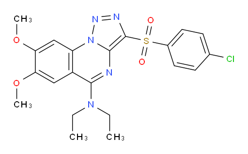 3-[(4-Chlorophenyl)sulfonyl]-N,N-diethyl-7,8-dimethoxy[1,2,3]triazolo[1,5-a]quinazolin-5-amine (ACI)