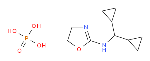 2-Oxazolamine, N-(dicyclopropylmethyl)-4,5-dihydro-, phosphate (1:1) (9CI, ACI)